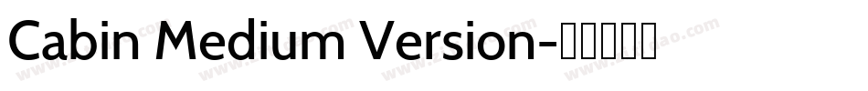 Cabin Medium Version字体转换